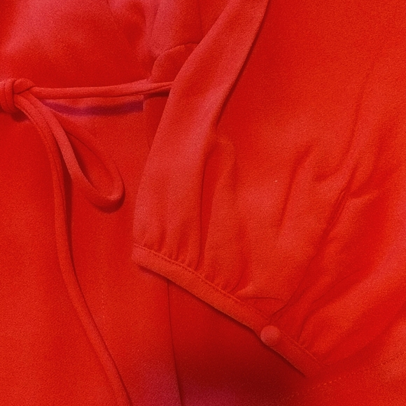 J. Crew Red Blouse Size 4Tall - Picture 4 of 6